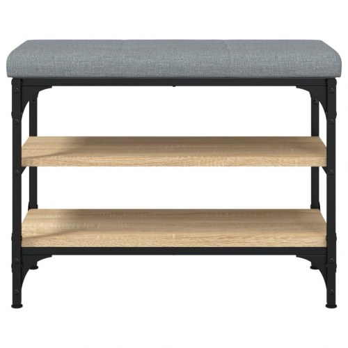 Skobænk 62x32x47 cm konstrueret træ sonoma-eg