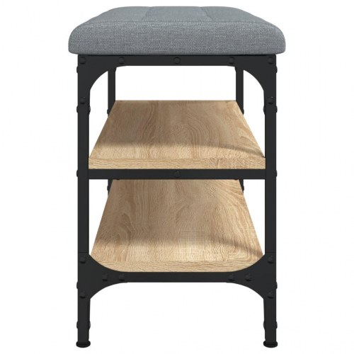 Skobænk 62x32x47 cm konstrueret træ sonoma-eg