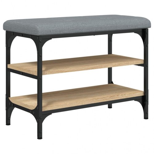 Skobænk 62x32x47 cm konstrueret træ sonoma-eg