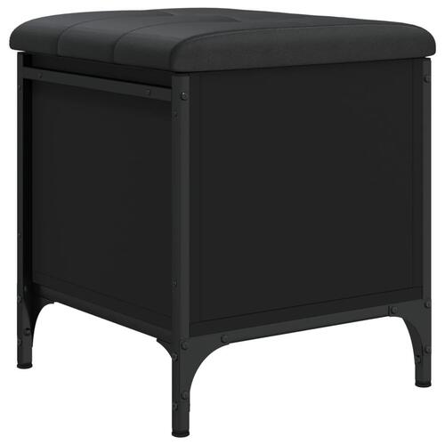 Opbevaringsbænk 42x42x45 cm konstrueret træ sort