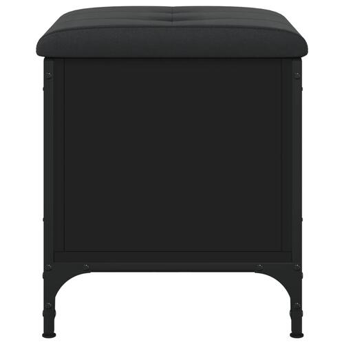 Opbevaringsbænk 42x42x45 cm konstrueret træ sort