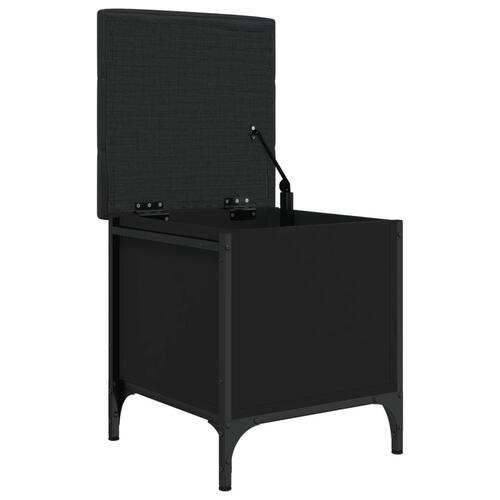 Opbevaringsbænk 42x42x45 cm konstrueret træ sort