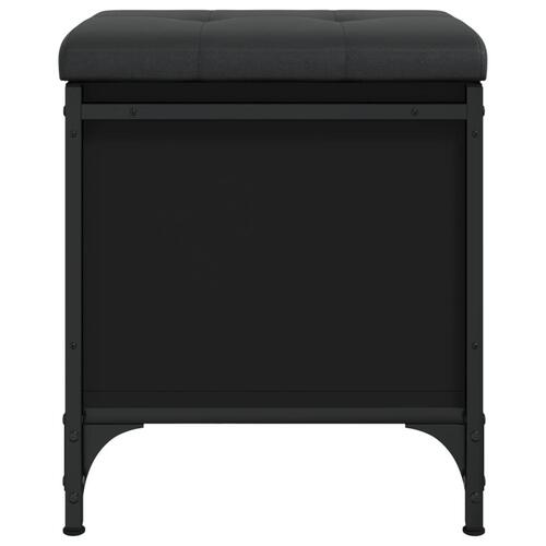 Opbevaringsbænk 42x42x45 cm konstrueret træ sort