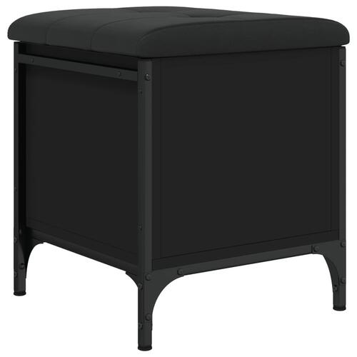 Opbevaringsbænk 42x42x45 cm konstrueret træ sort