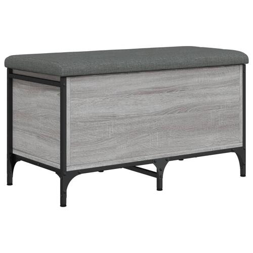 Skobænk 82x42x45 cm konstrueret træ grå sonoma-eg