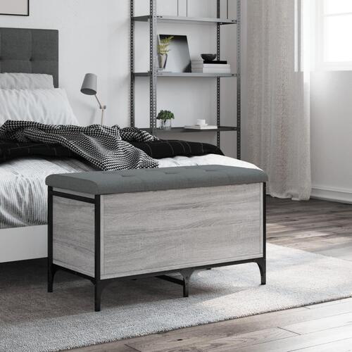 Skobænk 82x42x45 cm konstrueret træ grå sonoma-eg