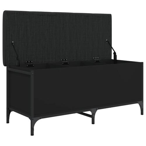 Opbevaringsbænk 102x42x45 cm konstrueret træ sort
