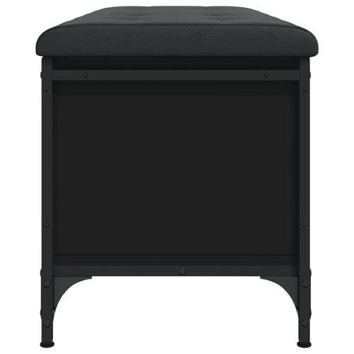 Opbevaringsbænk 102x42x45 cm konstrueret træ sort