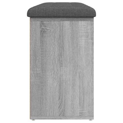 Skobænk 102x32x50 cm konstrueret træ grå sonoma-eg
