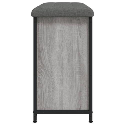 Skobænk med vippeskuffe 62x32x56 cm grå sonoma-eg