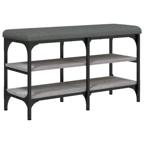 Skobænk 82x32x47 cm konstrueret træ grå sonoma-eg