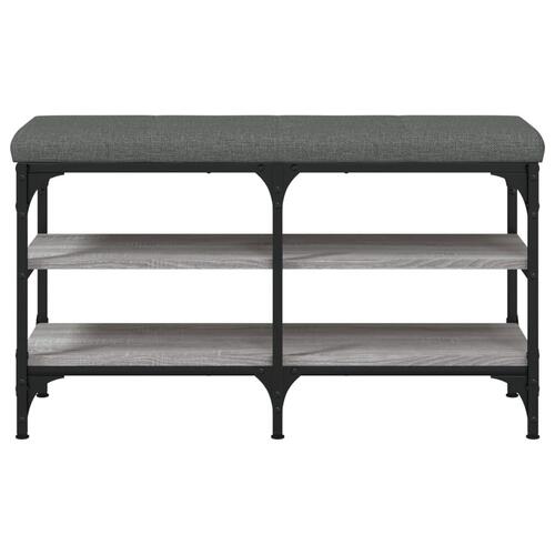 Skobænk 82x32x47 cm konstrueret træ grå sonoma-eg