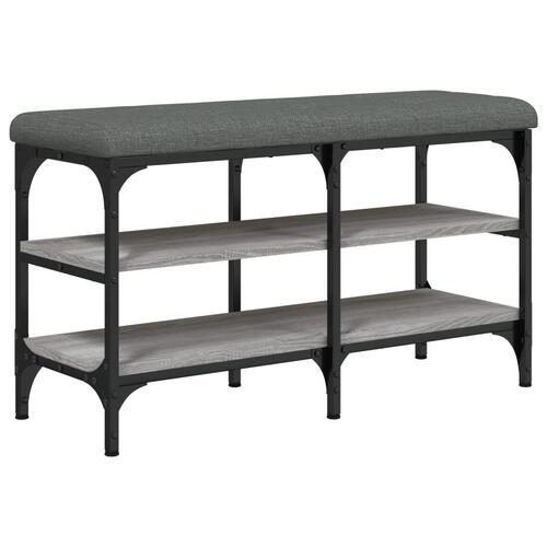 Skobænk 82x32x47 cm konstrueret træ grå sonoma-eg