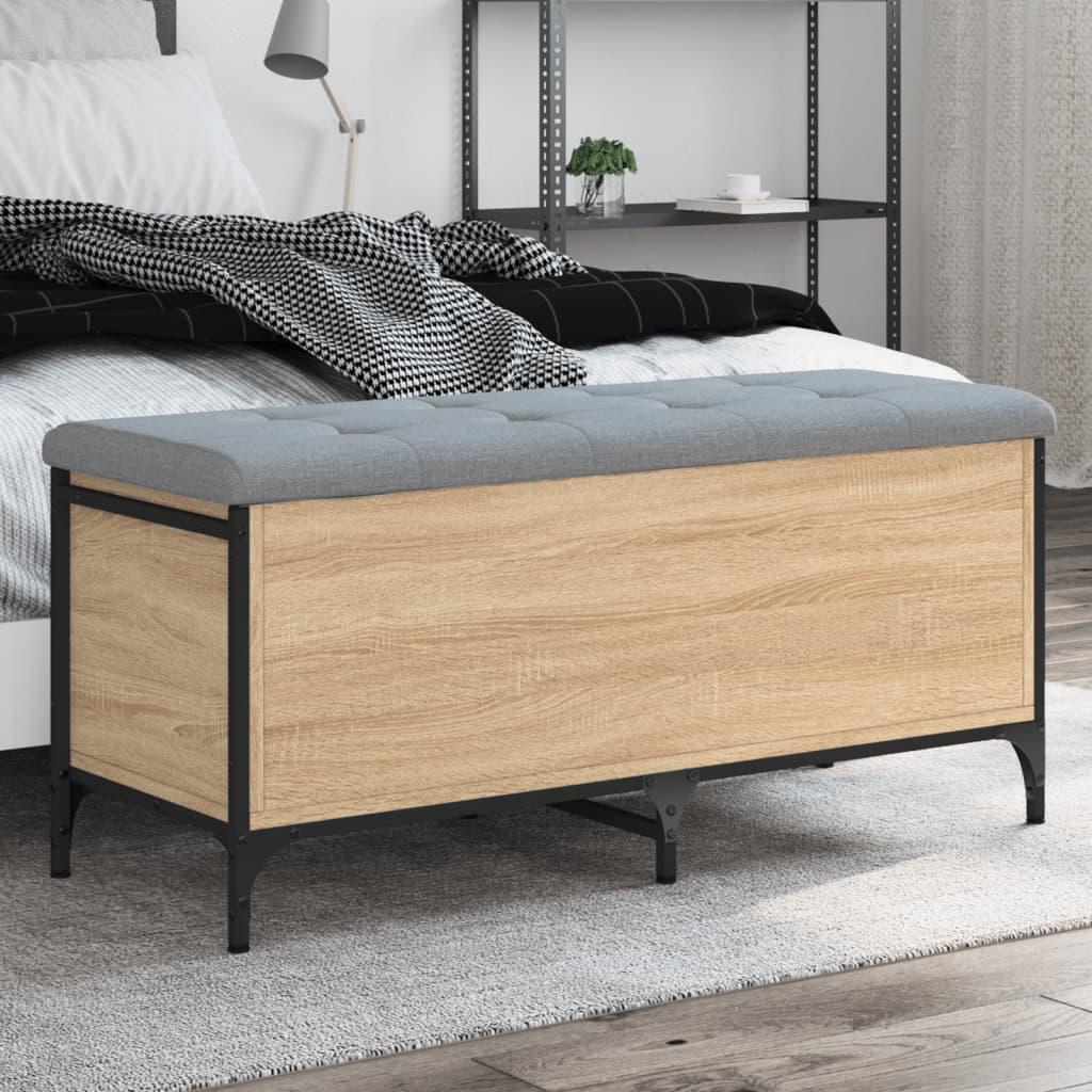 Skobænk 102x42x45 cm konstrueret træ sonoma-eg