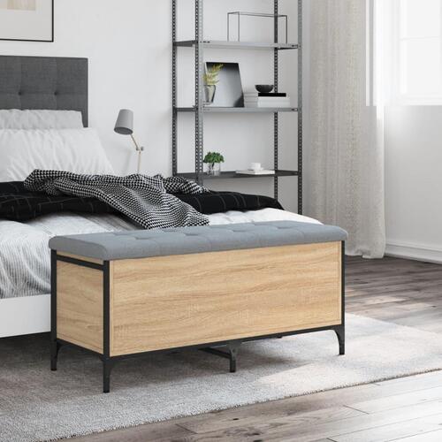 Skobænk 102x42x45 cm konstrueret træ sonoma-eg