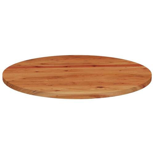 Bordplade Ø80x2,5 cm rund massivt akacietræ