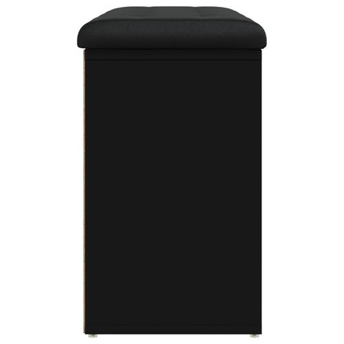 Skobænk 82x32x50 cm konstrueret træ sort