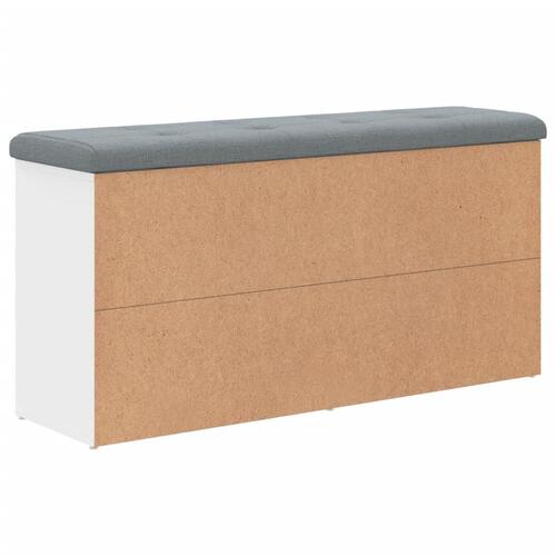Skobænk 102x32x50 cm konstrueret træ hvid