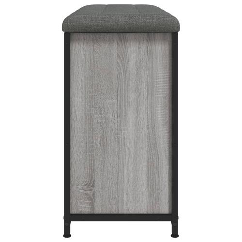 Skobænk med vippeskuffe 82x32x56 cm grå sonoma-eg