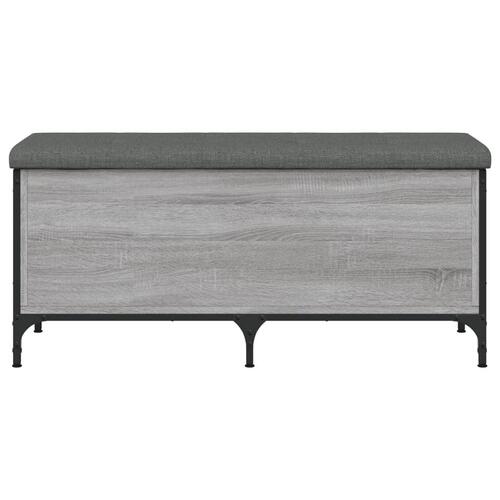 Opbevaringsbænk 102x42x45 cm konstrueret træ grå sonoma-eg