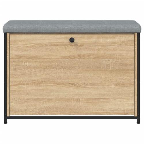 Skobænk med vippeskuffe 82x32x56 cm sonoma-eg