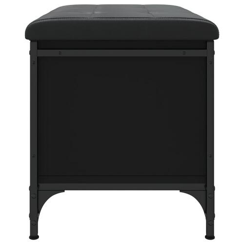 Opbevaringsbænk 62x42x45 cm konstrueret træ sort