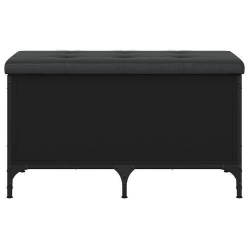 Opbevaringsbænk 82x42x45 cm konstrueret træ sort