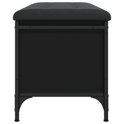 Opbevaringsbænk 82x42x45 cm konstrueret træ sort