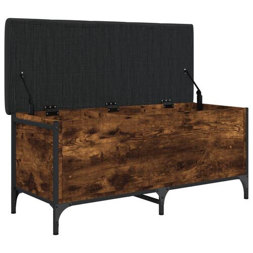 Skobænk 102x42x45 cm konstrueret træ røget egetræsfarve