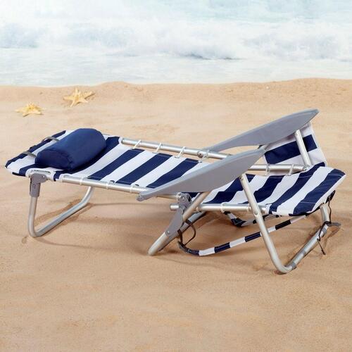 Strandstol Aktive Blå Hvid 50 x 76 x 45 cm (2 enheder)