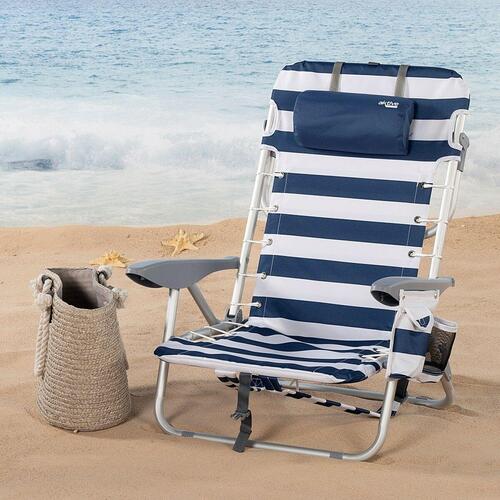 Strandstol Aktive Blå Hvid 50 x 76 x 45 cm (2 enheder)