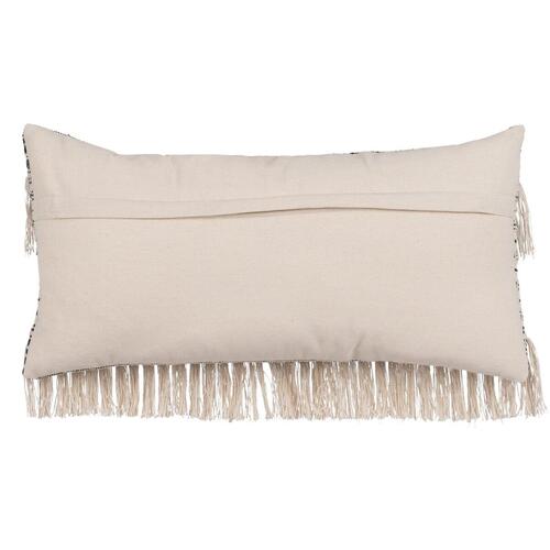 Pude Bomuld Sort Beige 30 x 60 cm