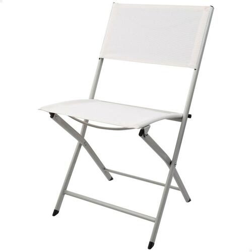 Polstrede Campingstol Aktive Hvid 46 x 81 x 55 cm (4 enheder)