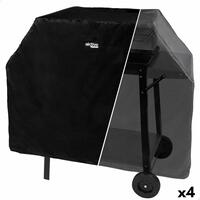 Overtræk til grill Aktive Sort 4 enheder 142 x 120 x 60 cm