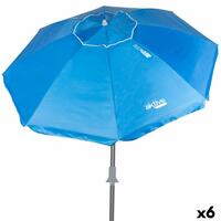 Parasol Aktive Blå Polyester Aluminium 220 x 225 x 220 cm (6 enheder)