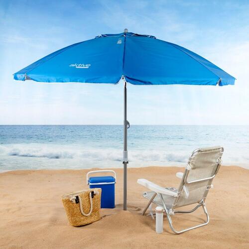 Parasol Aktive Blå Polyester Aluminium 220 x 225 x 220 cm (6 enheder)