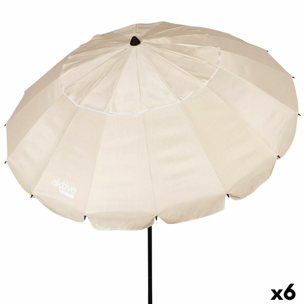 Parasol Aktive Flødefarvet Aluminium 240 x 235 x 240 cm (6 enheder)