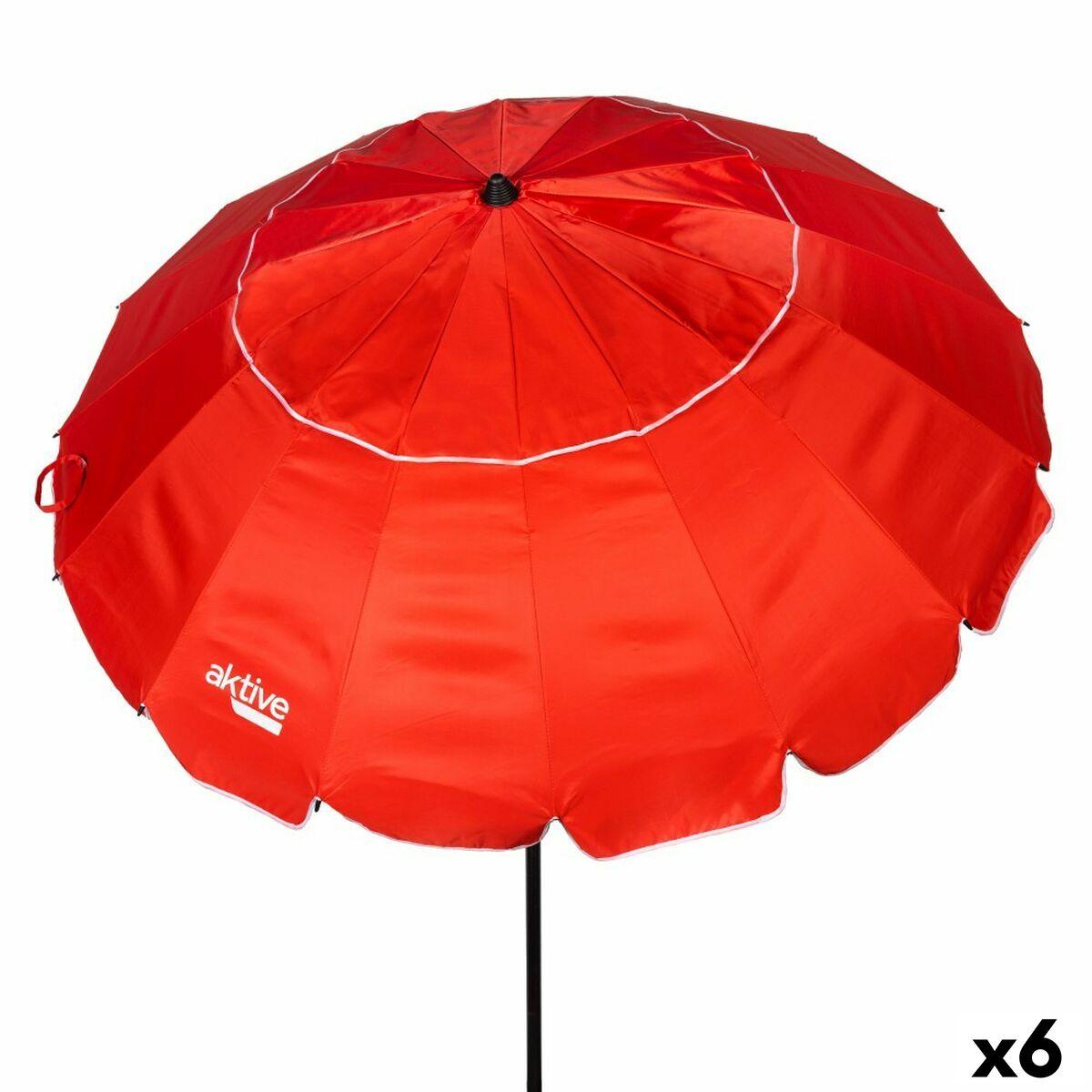 Parasol Aktive Rød Aluminium 220 x 215 x 220 cm (6 enheder)