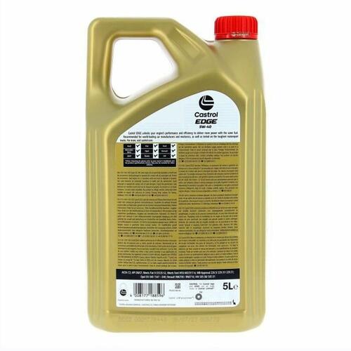 Motorolie Castrol Edge Benzin Diesel Hybrid 5W40 5 L