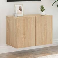 Væghængt tv-bord 60x30x41 cm sonoma-eg