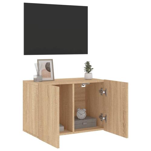 Væghængt tv-bord 60x30x41 cm sonoma-eg