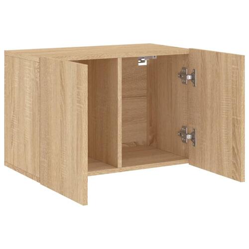 Væghængt tv-bord 60x30x41 cm sonoma-eg