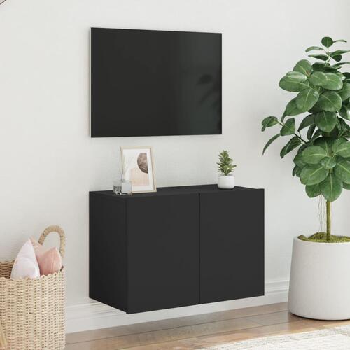 Væghængt tv-bord 60x30x41 cm sort