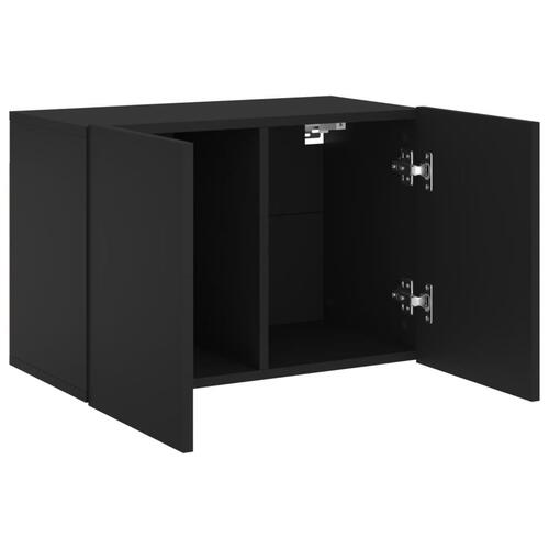 Væghængt tv-bord 60x30x41 cm sort