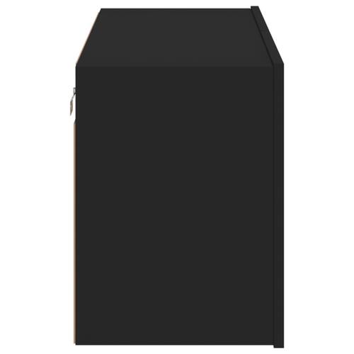 Væghængt tv-bord 80x30x41 cm sort