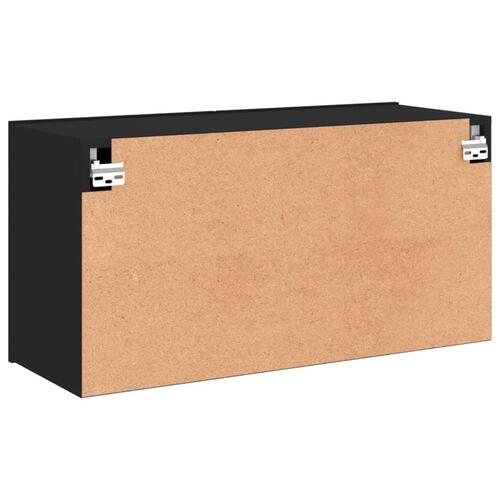 Væghængt tv-bord 80x30x41 cm sort