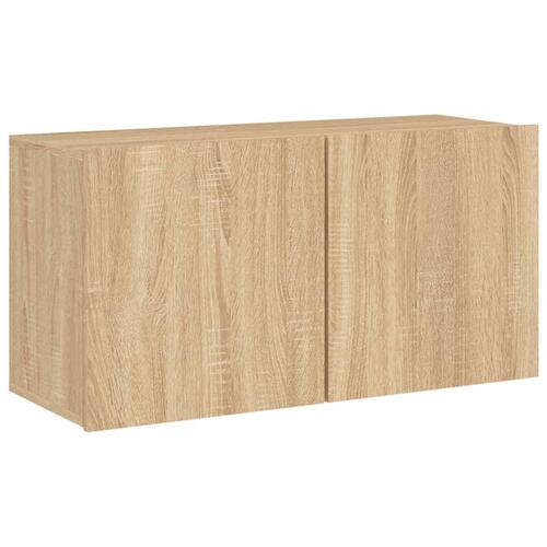 Væghængt tv-bord 80x30x41 cm sonoma-eg