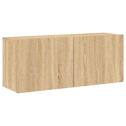 Væghængt tv-bord 100x30x41 cm sonoma-eg