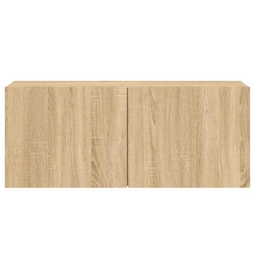 Væghængt tv-bord 100x30x41 cm sonoma-eg
