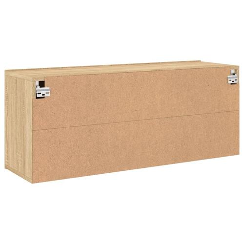 Væghængt tv-bord 100x30x41 cm sonoma-eg